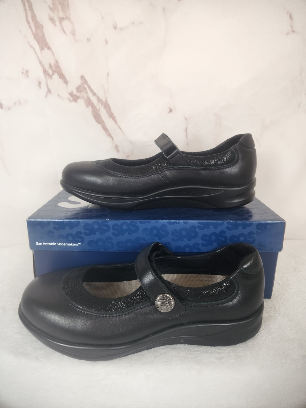 NIB SAS 'Step Out' Black Mary Jane Comfort Flats